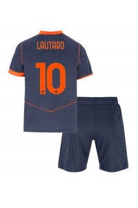 Fotbalové Dres Inter Milan Lautaro Martinez #10 Dětské Třetí Oblečení 2025-26 Krátký Rukáv (+ trenýrky)